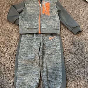Nike Gray and Orange Tracksuit